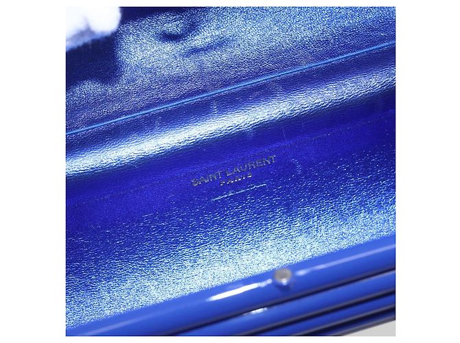 Saint Laurent Borsa a spalla Cassandra in plastica blu Auth 159447SAV - vista 19