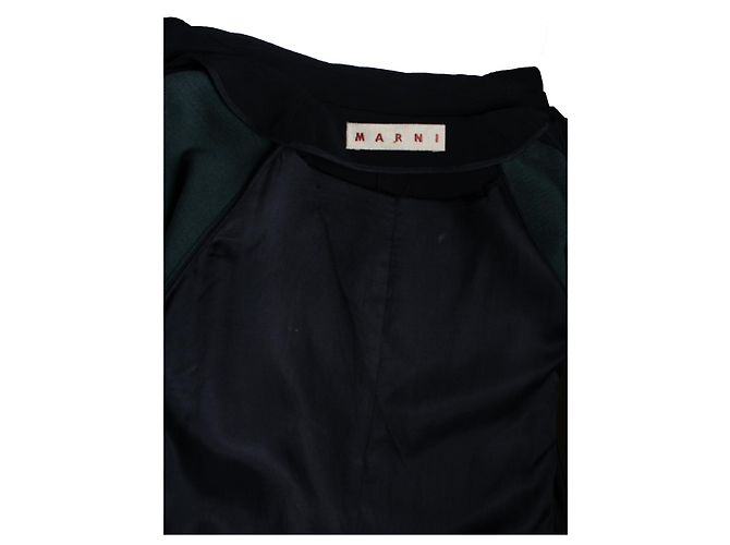 Marni, abrigo negro con mangas verdes - vista 9