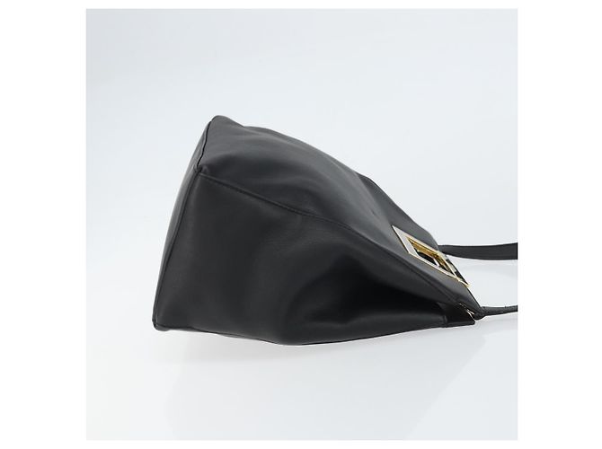Borsa a Spalla Gancini in Pelle Salvatore Ferragamo Nero - vista 3