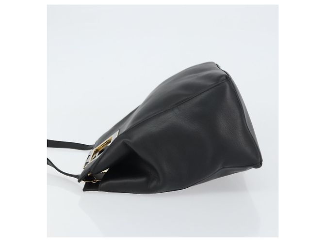 Borsa a Spalla Gancini in Pelle Salvatore Ferragamo Nero - vista 4