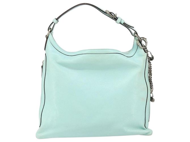 Vintage Handtasche aus Leder von Versace Blau - Ansicht 2