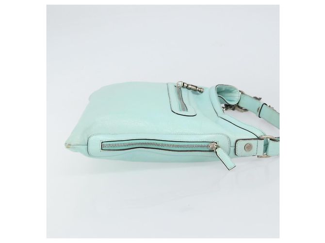 Vintage Handtasche aus Leder von Versace Blau - Ansicht 3