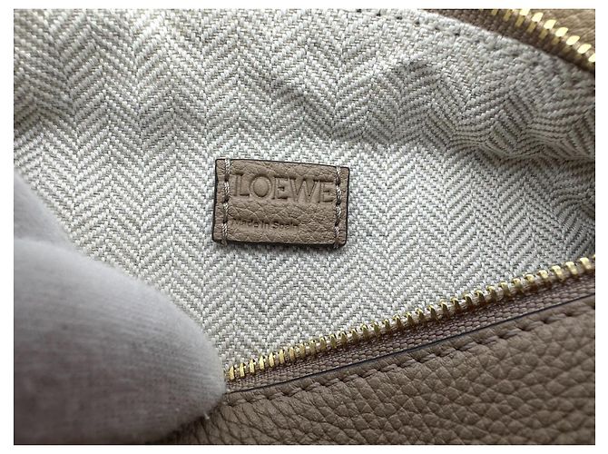Loewe Mini Bolsa Puzzle em Couro de Bezerro Texturizado - Cor Areia - vista 14