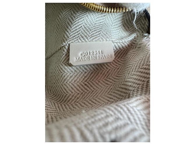 Loewe Mini Bolsa Puzzle em Couro de Bezerro Texturizado - Cor Areia - vista 17