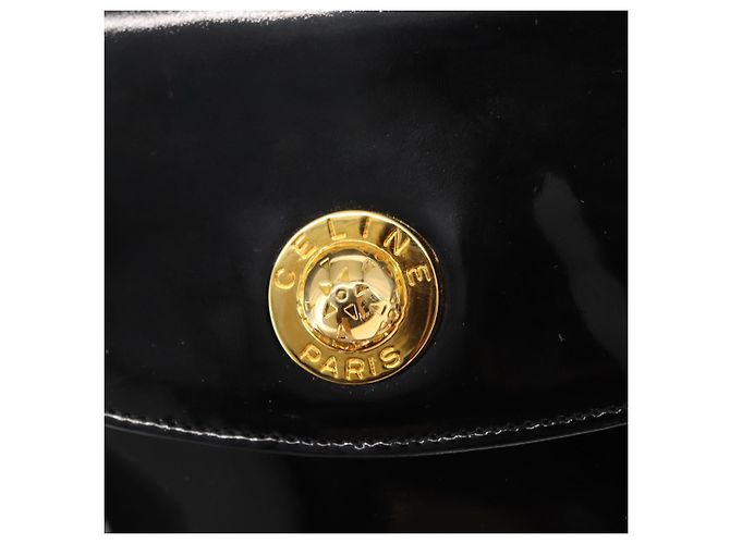 Céline Borsa Clutch CELINE Smalto Nero Oro Auth bs32100 D'oro - vista 18