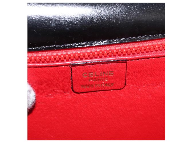 Céline Borsa Clutch CELINE Smalto Nero Oro Auth bs32100 D'oro - vista 19
