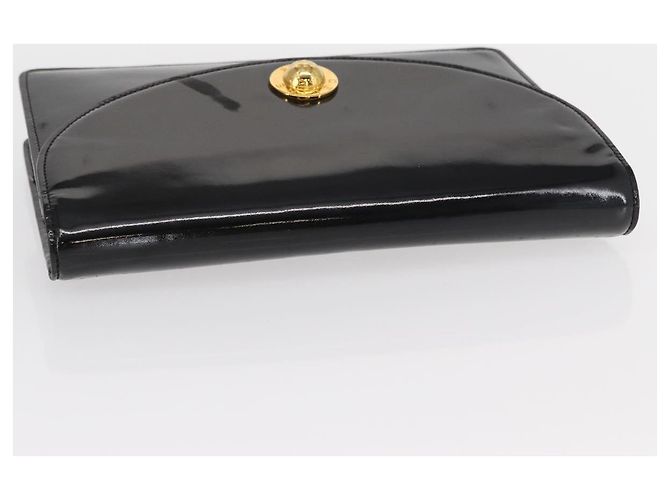 Céline Borsa Clutch CELINE Smalto Nero Oro Auth bs32100 D'oro - vista 8