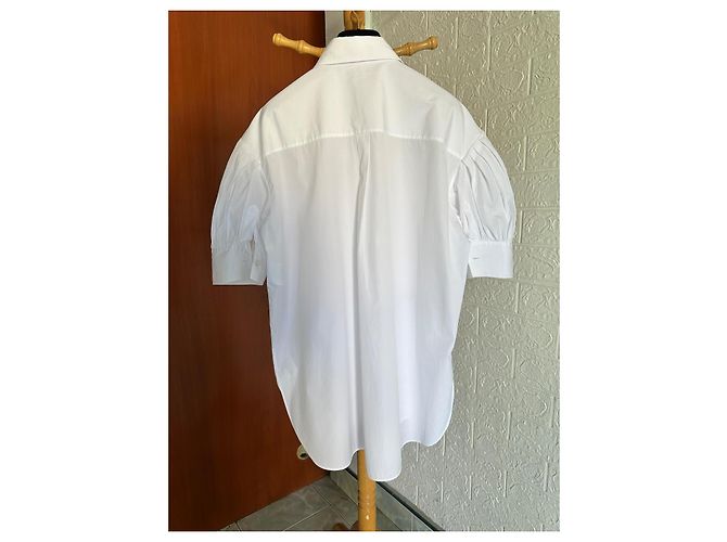 Top Christian Dior en coton blanc - vue 2