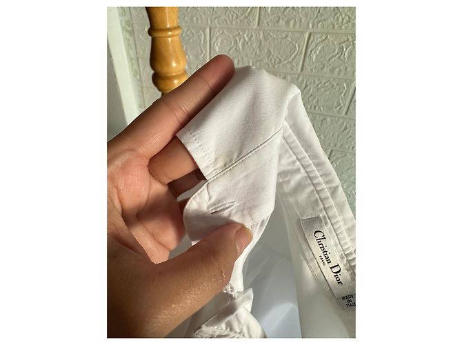Top Christian Dior en coton blanc - vue 4