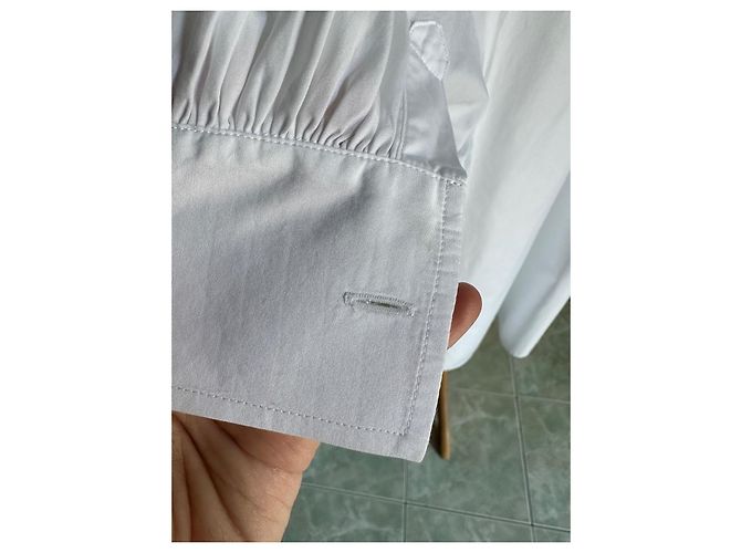 Top Christian Dior en coton blanc - vue 5