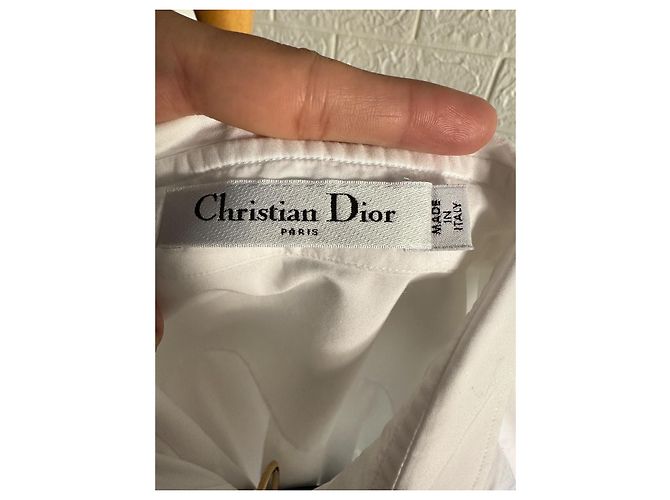 Top Christian Dior en coton blanc - vue 7