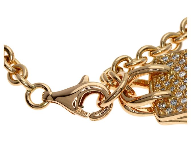 Bracciale Amulet Birkin con diamante Hermès in oro rosa 18K - vista 4