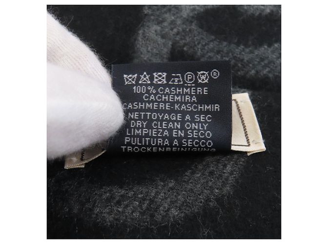 Sciarpa in cashmere Any Mall di Hermès Marrone Nero - vista 7