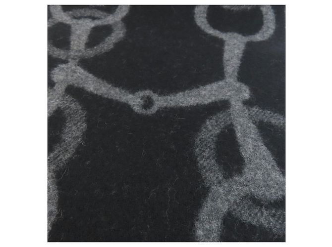 Sciarpa in cashmere Any Mall di Hermès Marrone Nero - vista 9
