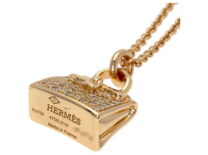 Collana Amuleto Kelly con Diamanti Hermès - vista 4