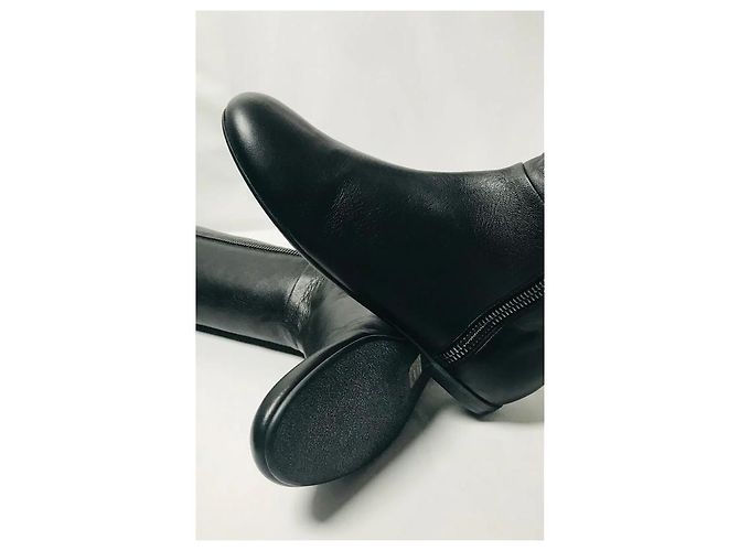 Giuseppe Zanotti Botas altas de cuero negro - vista 5