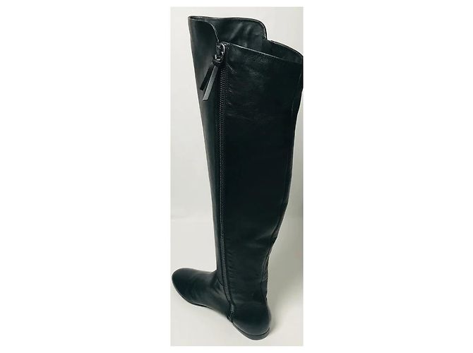 Giuseppe Zanotti Botas altas de cuero negro - vista 7