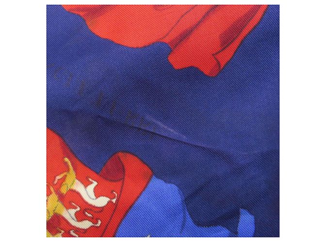 Silk In Carré 90 Schiffsflagge Schal von Hermès Marineblau - Ansicht 10