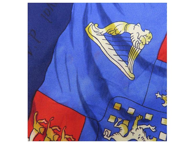 Silk In Carré 90 Schiffsflagge Schal von Hermès Marineblau - Ansicht 7