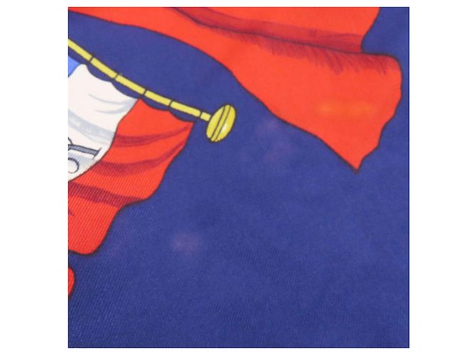 Silk In Carré 90 Schiffsflagge Schal von Hermès Marineblau - Ansicht 8