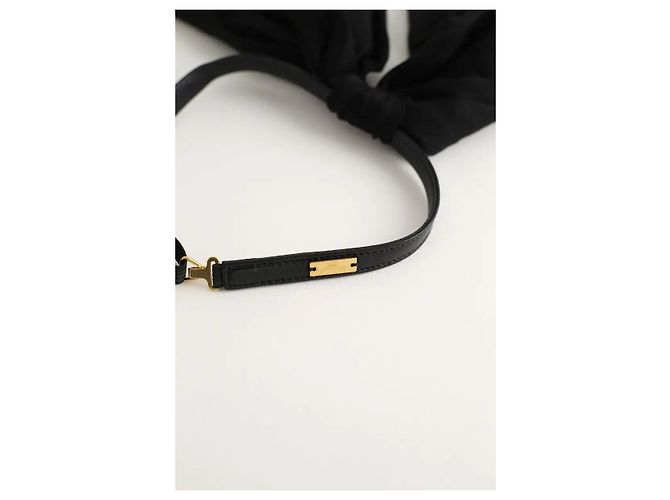 Saint Laurent Collar de seda negro - vista 6