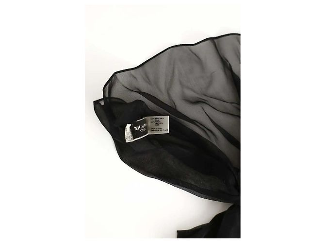 Saint Laurent Collar de seda negro - vista 7