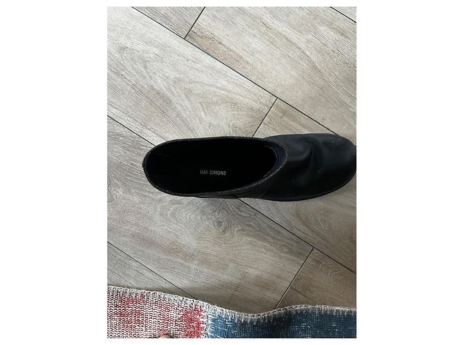 Raf Simons Leather boots with thick heels Black - view 6
