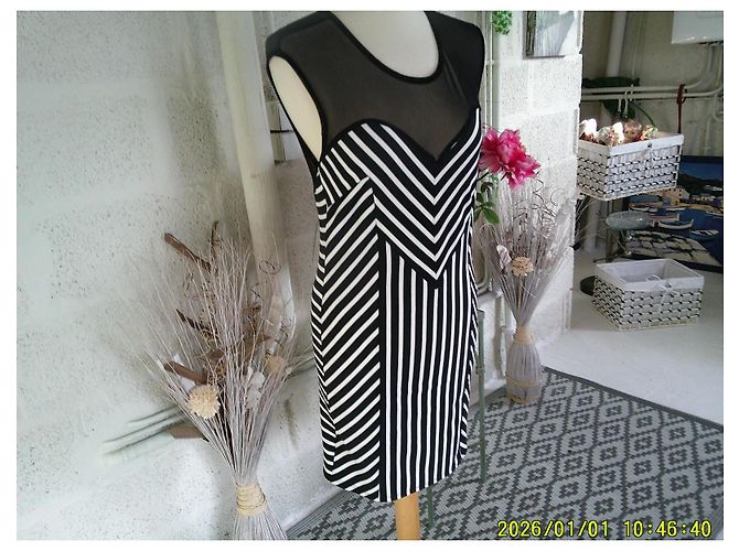 Autre Marque Robe Manigance sans manches en tulle et rayée - vue 2