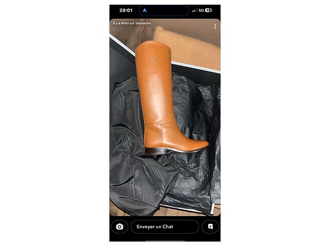 Céline Lederstiefel Caramel Größe 40 Karamell - Ansicht 2