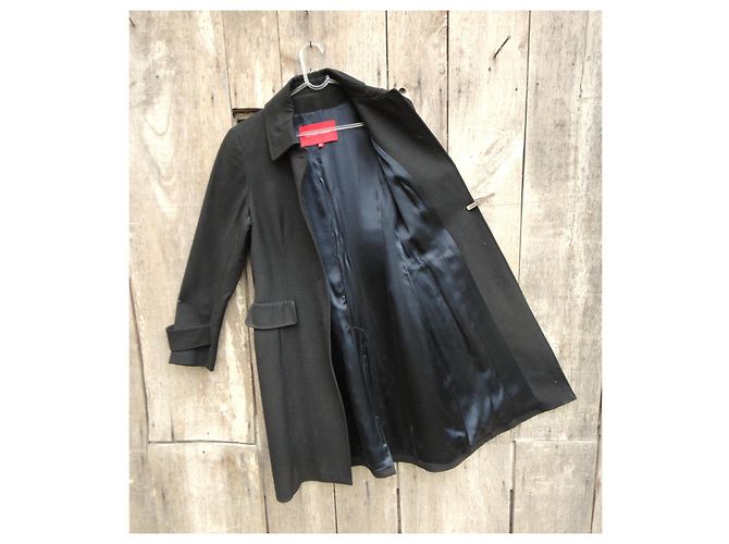 Abrigo negro de lana Gerard Darel - vista 4