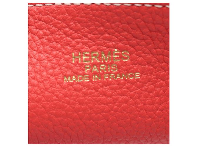 Borsa tote Hermès Double Sens 45 Rosa Bordò - vista 4