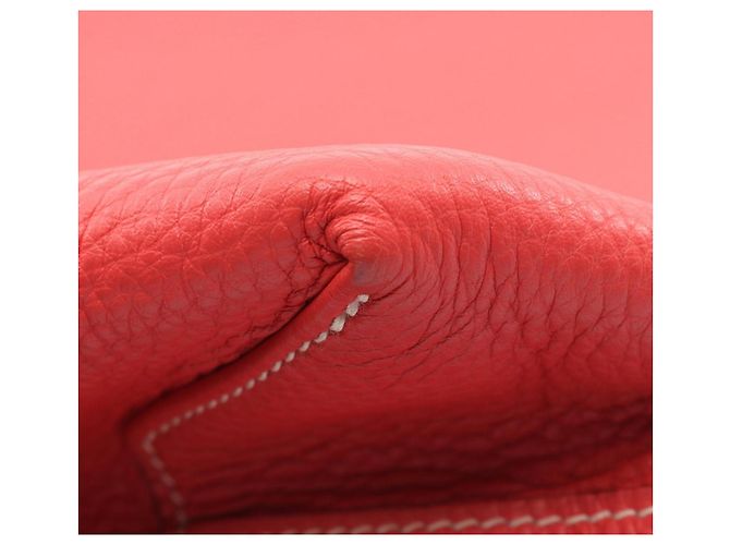 Borsa tote Hermès Double Sens 45 Rosa Bordò - vista 7