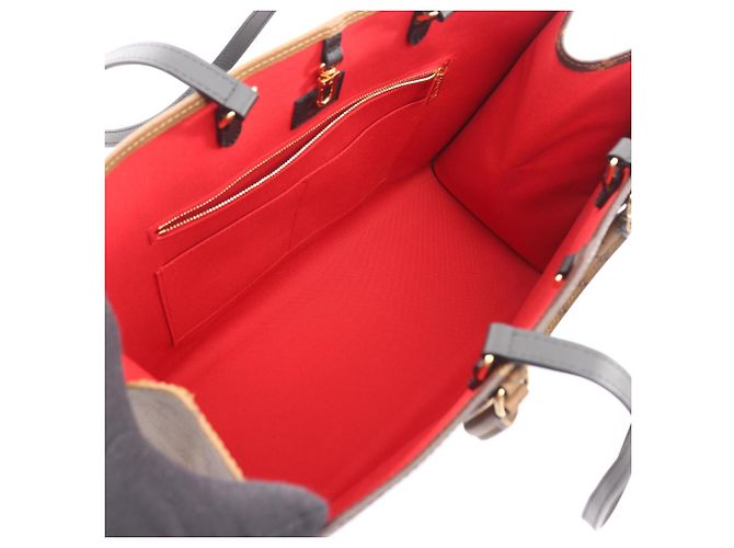 Borsa a Spalla Louis Vuitton On the Go GM Marrone - vista 3