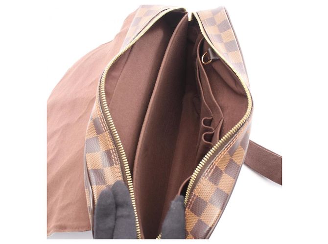 Borsa a Spalla Shelton MM di Louis Vuitton Marrone Damier ebene - vista 3