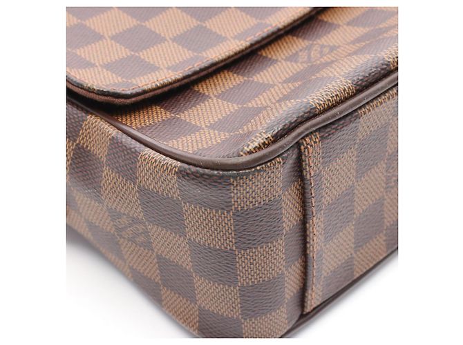 Borsa a Spalla Shelton MM di Louis Vuitton Marrone Damier ebene - vista 7
