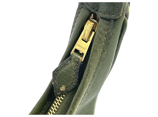 Borsa Gao Hermès, Borsa in pelle khaki Cachi - vista 6