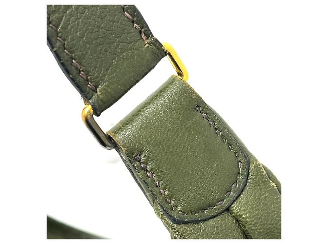Borsa Gao Hermès, Borsa in pelle khaki Cachi - vista 9