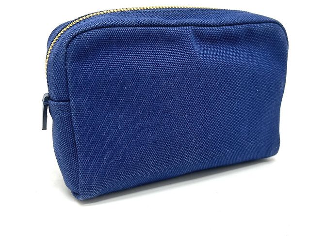 Kosmetiktasche aus Canapa mit Logo-Druck Prada 1NA021 Blau - Ansicht 2