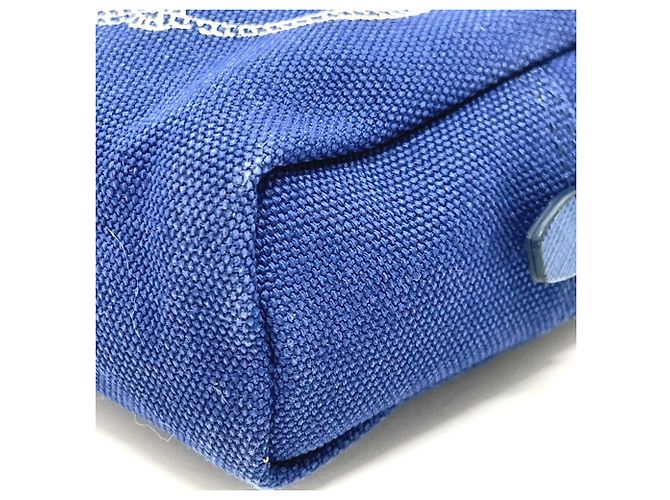 Kosmetiktasche aus Canapa mit Logo-Druck Prada 1NA021 Blau - Ansicht 5