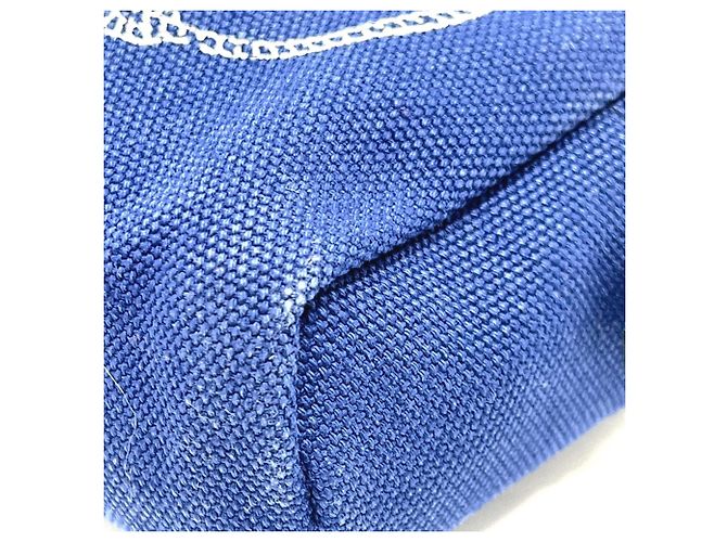 Kosmetiktasche aus Canapa mit Logo-Druck Prada 1NA021 Blau - Ansicht 8