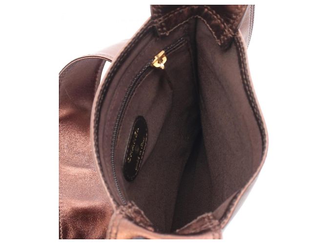 Borsa a Spalla in Pelle Marrone Chanel - vista 3