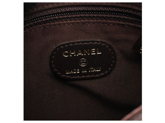 Borsa a Spalla in Pelle Marrone Chanel - vista 4