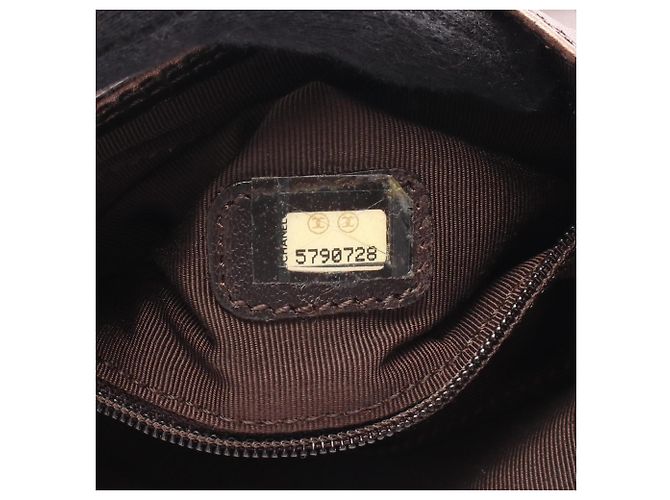Borsa a Spalla in Pelle Marrone Chanel - vista 5