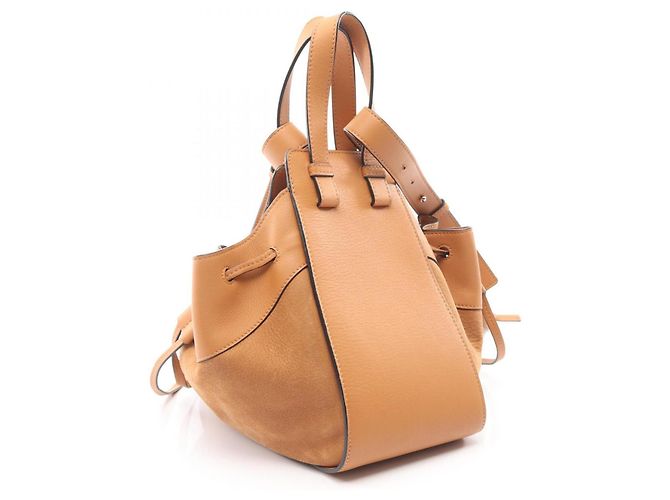 Borsa a spalla piccola Hammock con cordino Loewe Marrone - vista 2