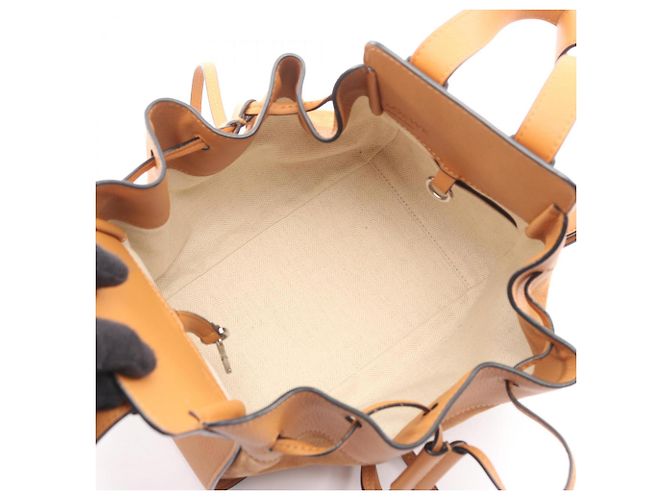 Borsa a spalla piccola Hammock con cordino Loewe Marrone - vista 3