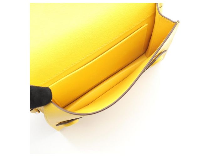 Hermès Borsa a Spalla Hermes Twins in Pelle Gialla Giallo - vista 4