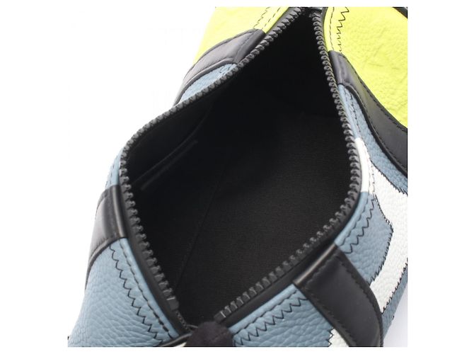 Sac à épaule Polochon Louis Vuitton Bleu Multicolore Jaune - vue 3