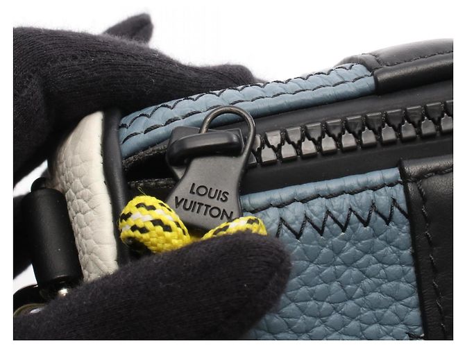 Sac à épaule Polochon Louis Vuitton Bleu Multicolore Jaune - vue 6