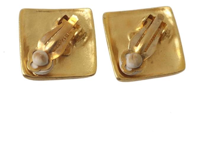 Orecchini quadrati Chanel Coco Mark D'oro - vista 3