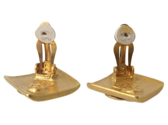 Orecchini quadrati Chanel Coco Mark D'oro - vista 4